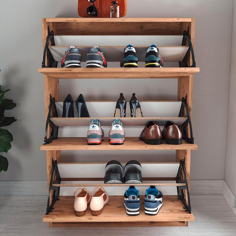 Παπουτσοθήκη Nave  18 ζευγών χρώμα pine oak 73,6x24x110εκ.