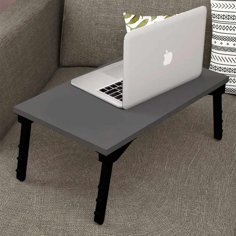 Τραπεζάκι laptop Sidon  χρώμα ανθρακί 60x35,5x23,5εκ.