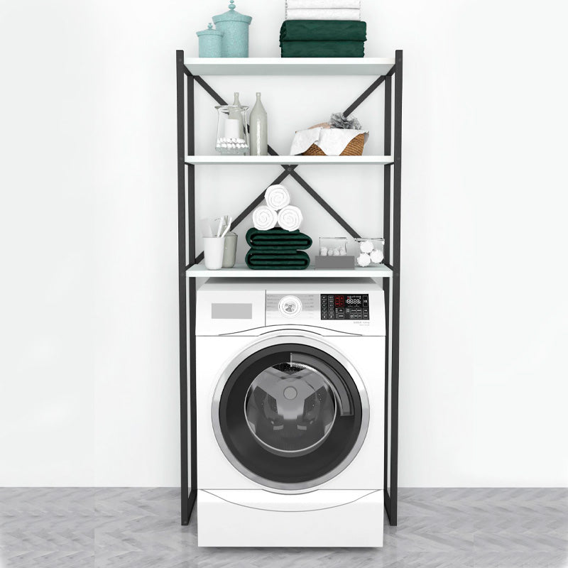 Έπιπλο πλυντηρίου Mindy  μεταλλικό - μελαμίνης χρώμα μαύρο - λευκό 66x34x160εκ. - Pakobazaar