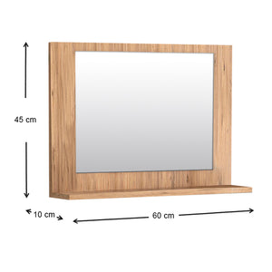 Καθρέπτης μπάνιου Devlin  χρώμα pine oak 60x10x45εκ.
