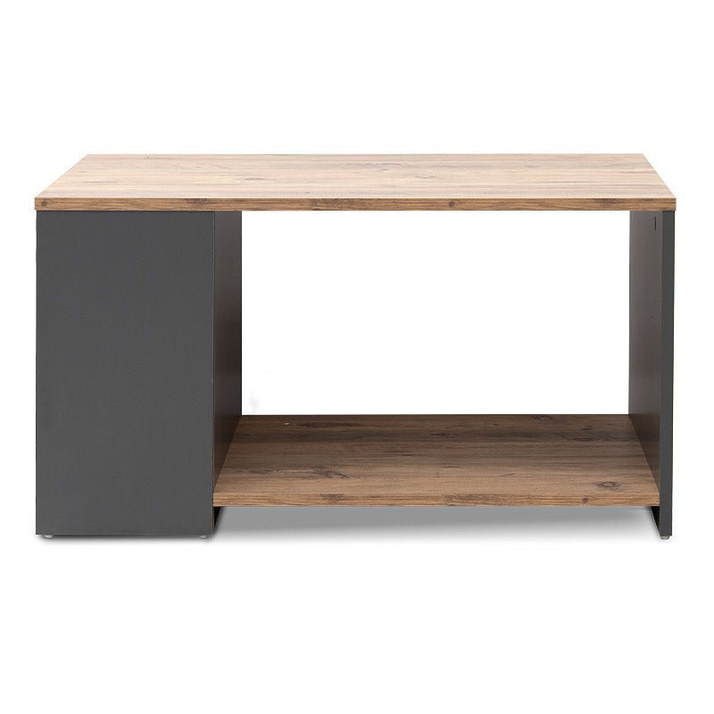 Τραπεζάκι σαλονιού Sylvia  χρώμα pine oak - ανθρακί 90,2x59,2x48,1εκ. - Pakobazaar