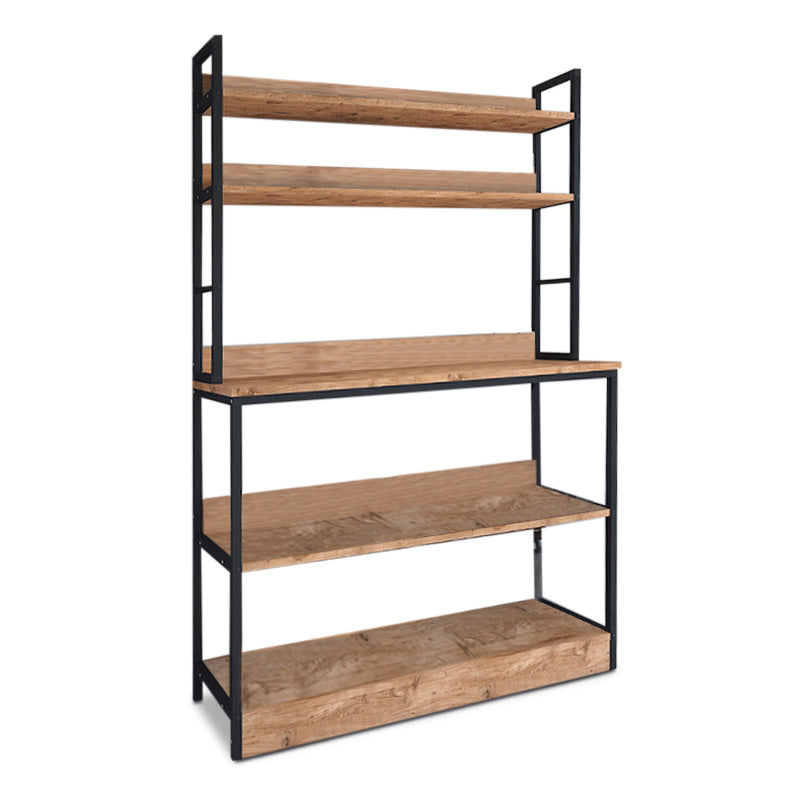 Έπιπλο κουζίνας Foyer  χρώμα μαύρο - pine oak 101x36x160,7εκ.