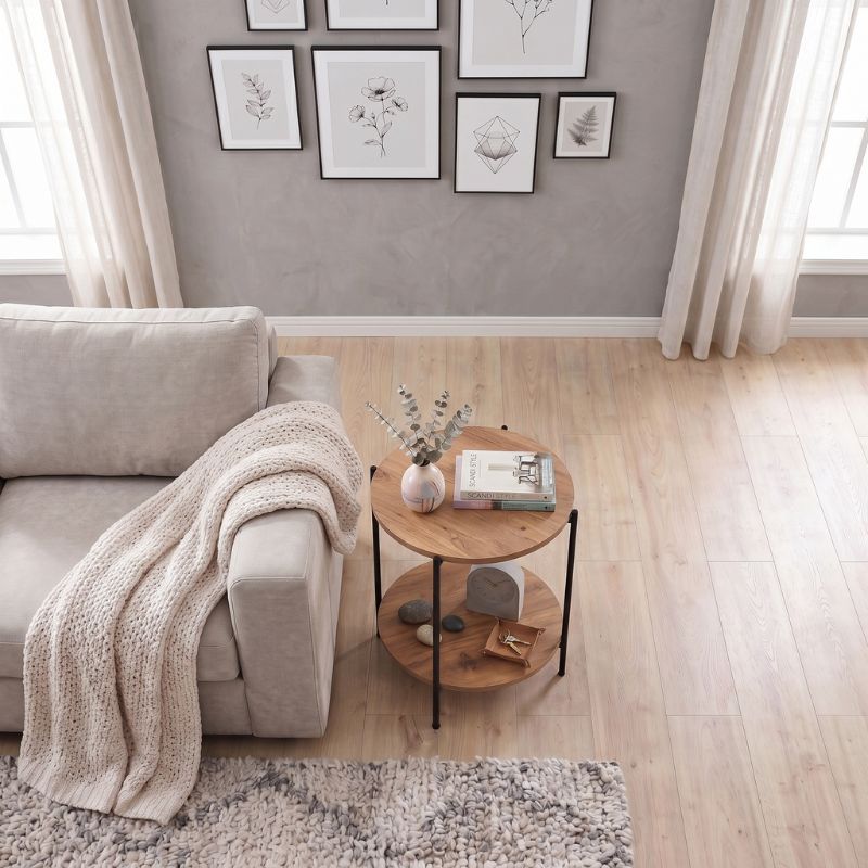 Τραπεζάκι βοηθητικό Argento  χρώμα pine oak 43x43x60εκ. - Pakobazaar