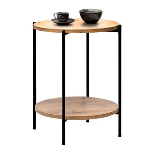 Τραπεζάκι βοηθητικό Argento  χρώμα pine oak 43x43x60εκ. - Pakobazaar