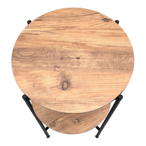 Τραπεζάκι βοηθητικό Argento  χρώμα pine oak 43x43x60εκ. - Pakobazaar