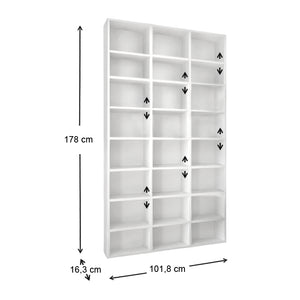 Βιβλιοθήκη Fyodor  χρώμα λευκό 102x16x178εκ. - Pakobazaar