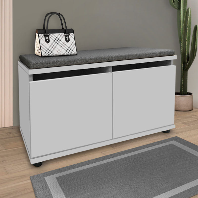 Παπουτσοθήκη Twain  8 ζευγών χρώμα λευκό 80x35x42εκ.