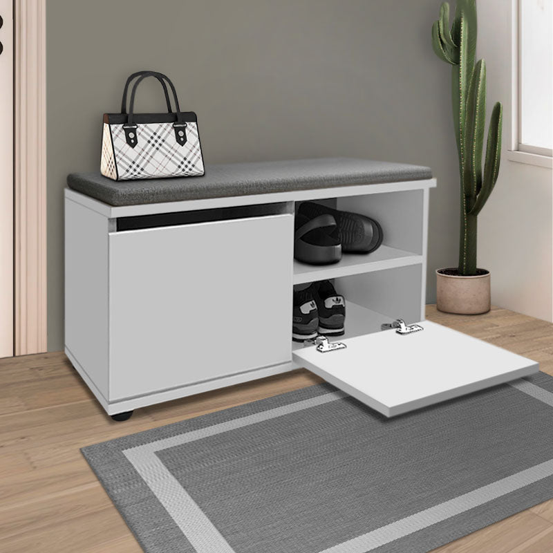 Παπουτσοθήκη Twain  8 ζευγών χρώμα λευκό 80x35x42εκ.