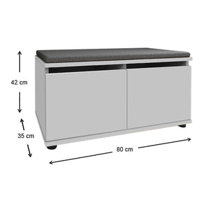 Παπουτσοθήκη Twain  8 ζευγών χρώμα λευκό 80x35x42εκ.