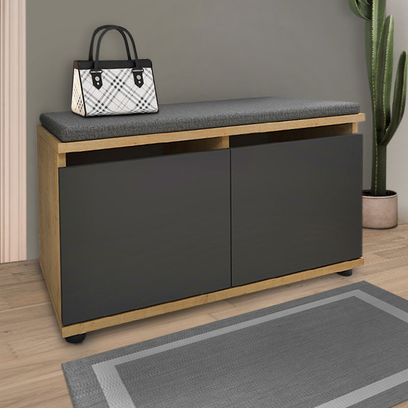Παπουτσοθήκη Twain  8 ζευγών χρώμα sapphire oak - ανθρακί 80x35x42εκ.