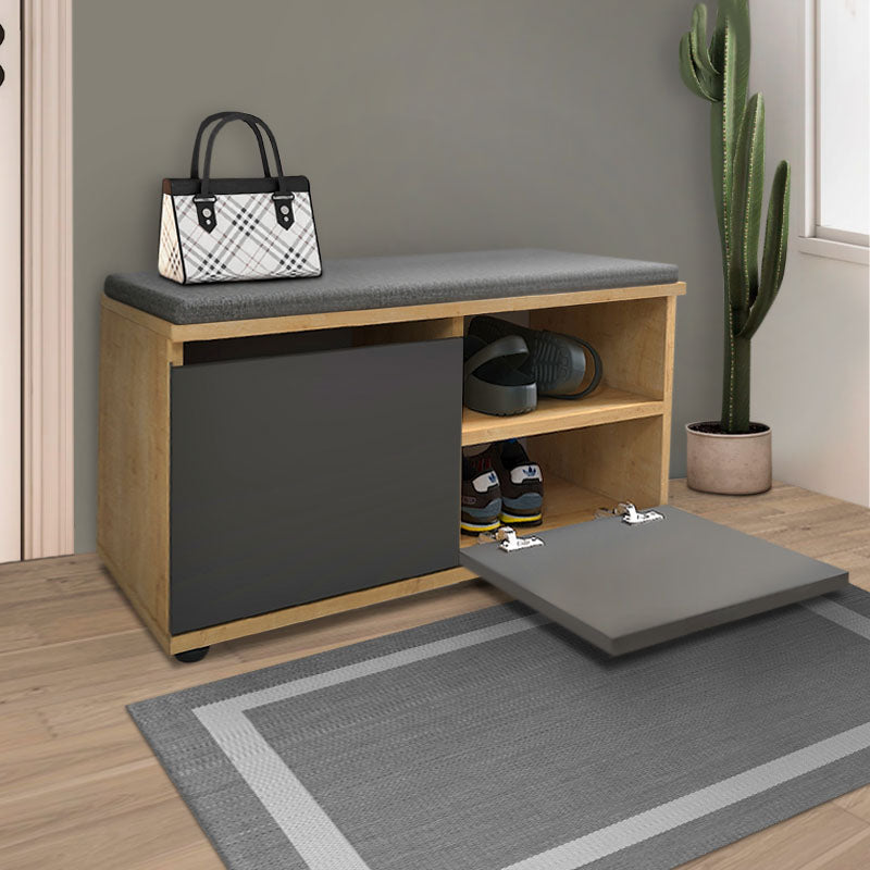 Παπουτσοθήκη Twain  8 ζευγών χρώμα sapphire oak - ανθρακί 80x35x42εκ.