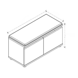 Παπουτσοθήκη Twain  8 ζευγών χρώμα sapphire oak 80x35x42εκ. - Pakobazaar