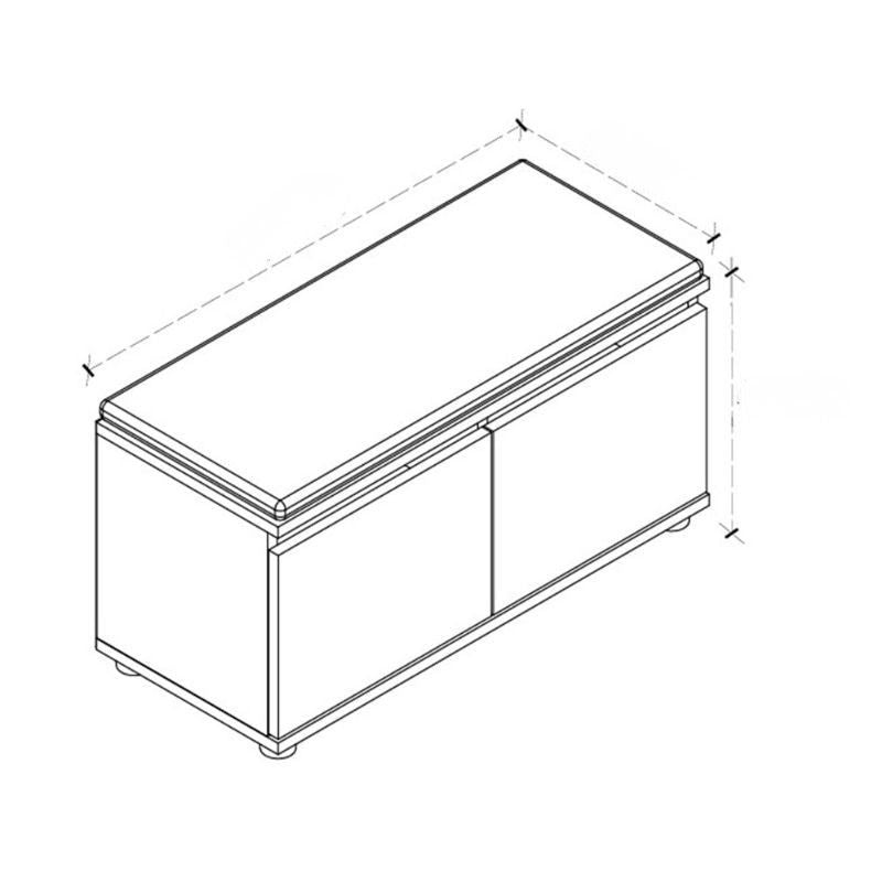 Παπουτσοθήκη Twain  8 ζευγών χρώμα sapphire oak 80x35x42εκ. - Pakobazaar
