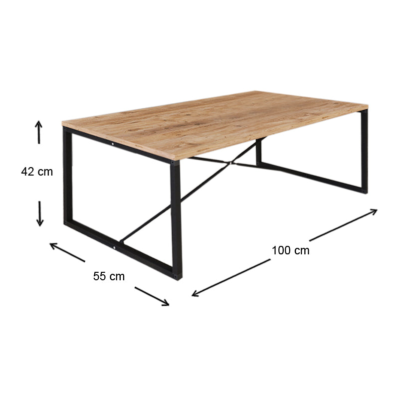 Τραπεζάκι σαλονιού Harte  χρώμα pine oak 100x55x42εκ. - Pakobazaar