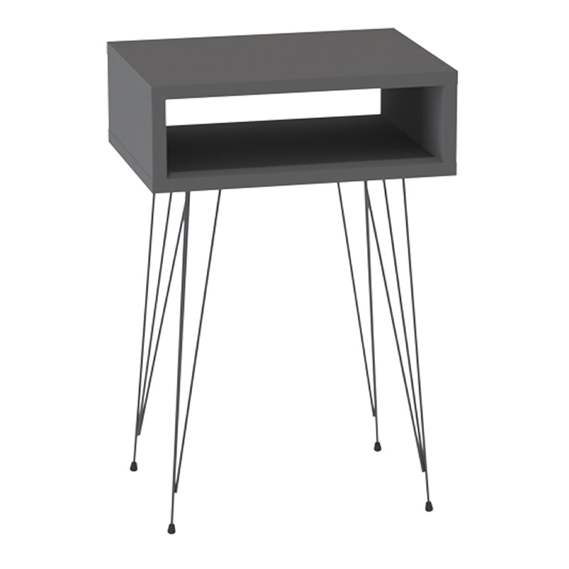 Κομοδίνο Scott  χρώμα ανθρακί 40x30x60εκ.