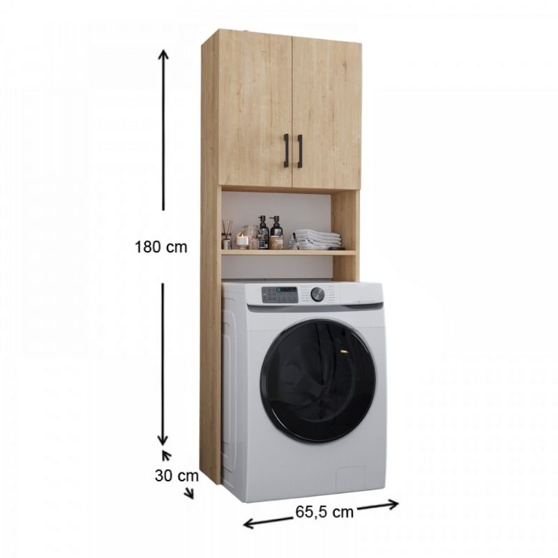 Έπιπλο πλυντηρίου Holton  χρώμα sapphire oak 65,5x30x180εκ. - Pakobazaar