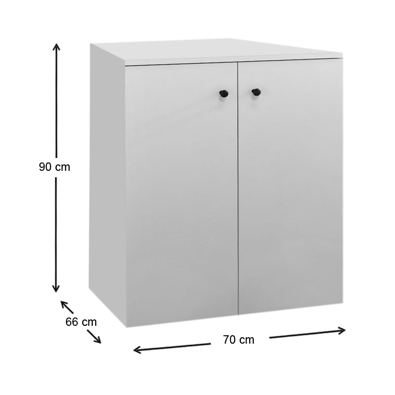 Έπιπλο πλυντηρίου Gray  χρώμα λευκό 70x66x90εκ.