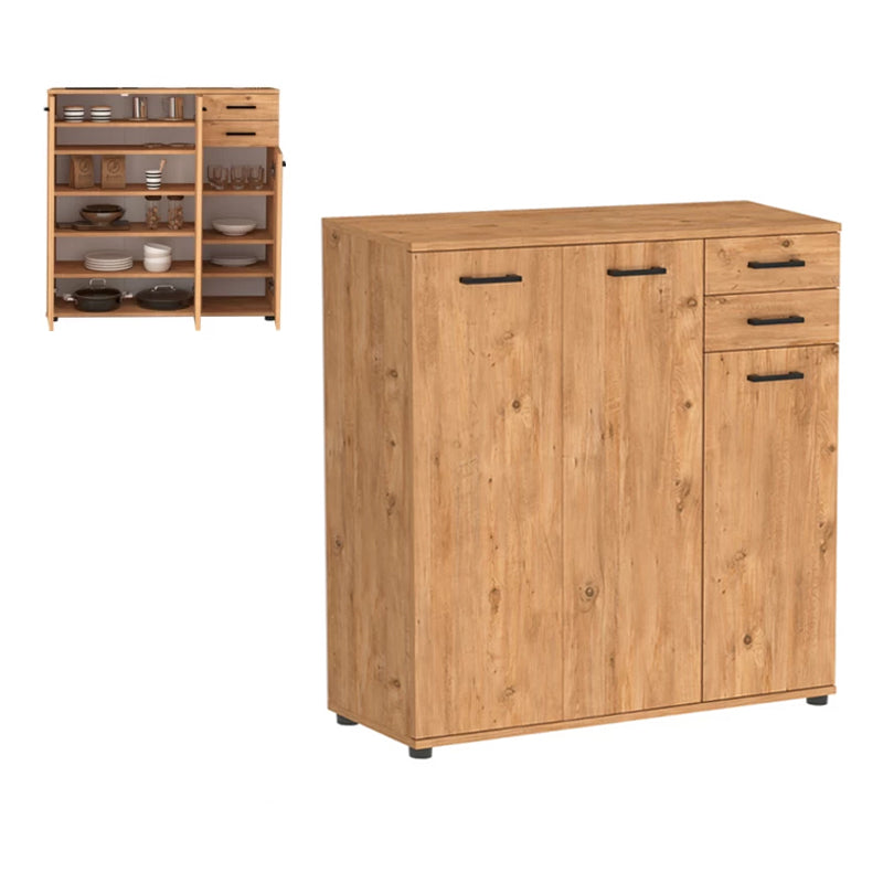 Παπουτσοθήκη - Ντουλάπι Polly  χρώμα pine oak 108x35x108εκ.
