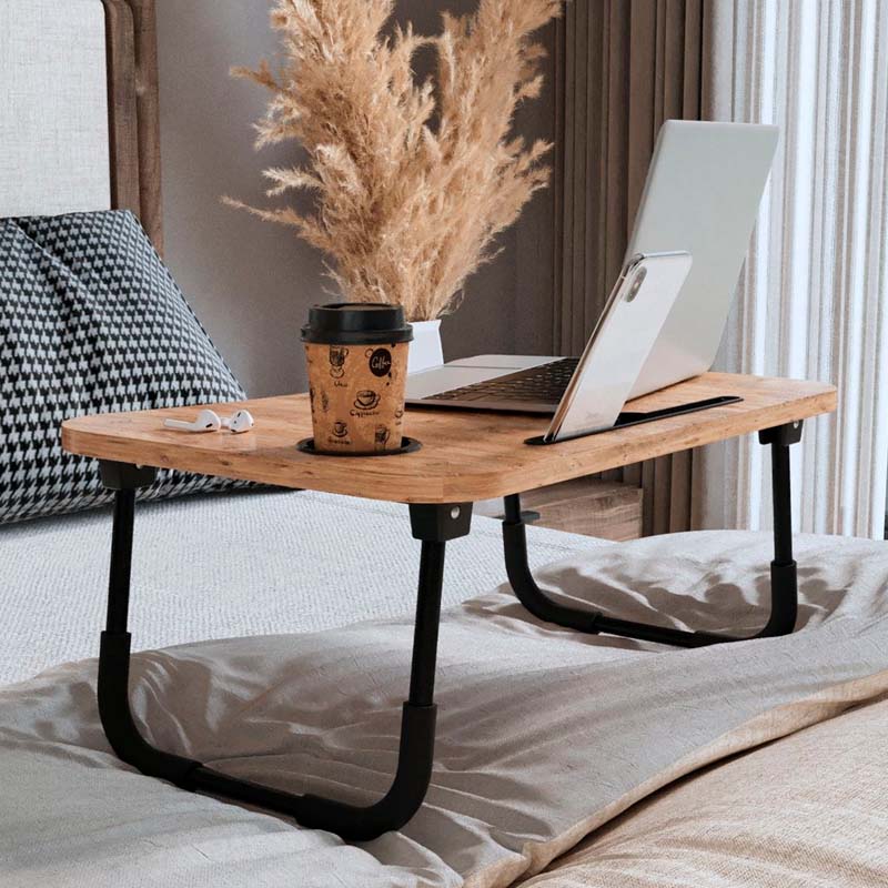 Τραπεζάκι laptop Sedon  χρώμα pine oak 59,2x39,2x26,2εκ. - Pakobazaar
