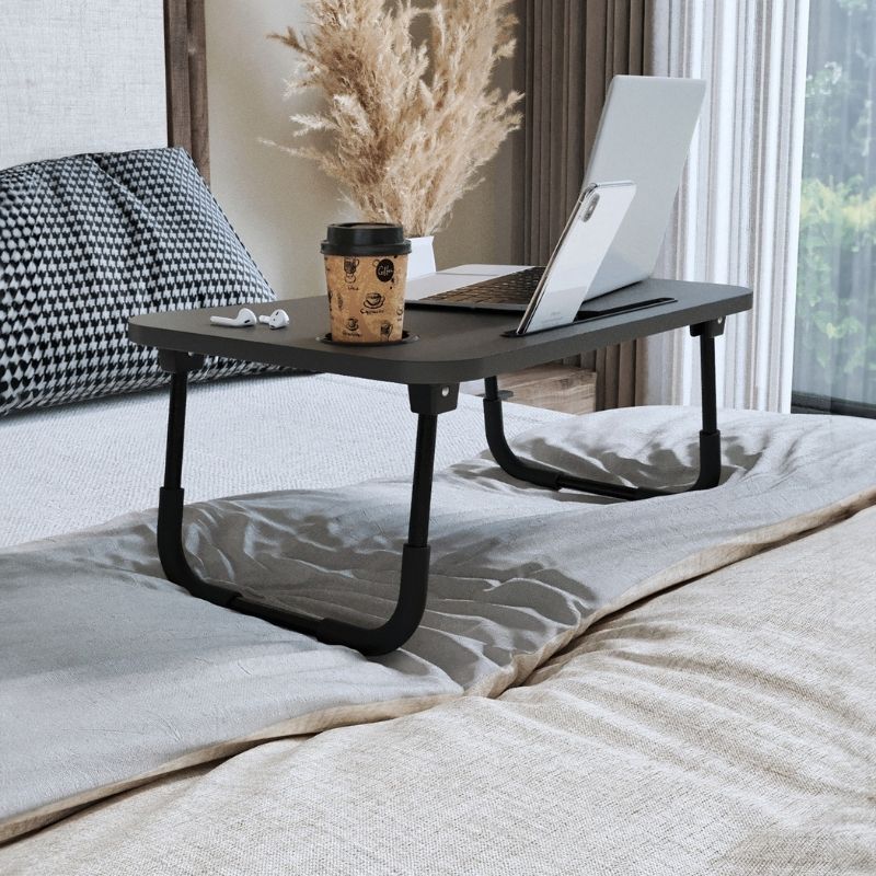 Τραπεζάκι laptop Sedon  χρώμα ανθρακί 59,2x39,2x26,2εκ. - Pakobazaar