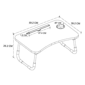 Τραπεζάκι laptop Sedon  χρώμα ανθρακί 59,2x39,2x26,2εκ. - Pakobazaar