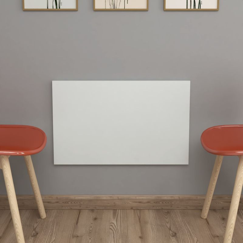 Τραπέζι κουζίνας - Γραφείο επιτοίχιο πτυσσόμενο Ravan  χρώμα λευκό 72x45εκ.