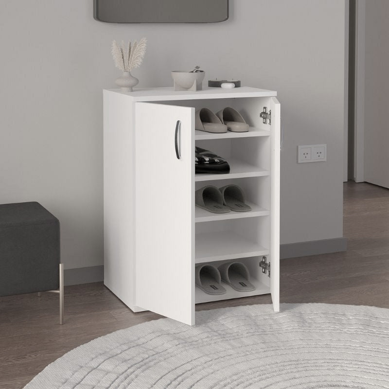 Παπουτσοθήκη - Ντουλάπι Manolo  χρώμα λευκό 60x38x81,4εκ. - Pakobazaar
