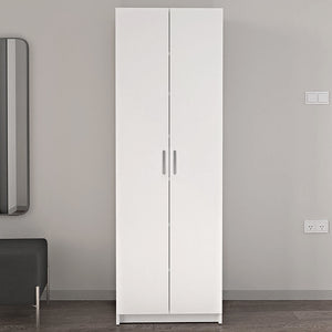 Παπουτσοθήκη Renso  δίφυλλη χρώμα λευκό 59,8x37,8x178,5εκ.