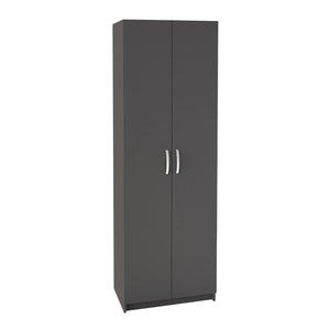 Παπουτσοθήκη Renso  δίφυλλη χρώμα ανθρακί 59,8x37,8x178,5εκ.