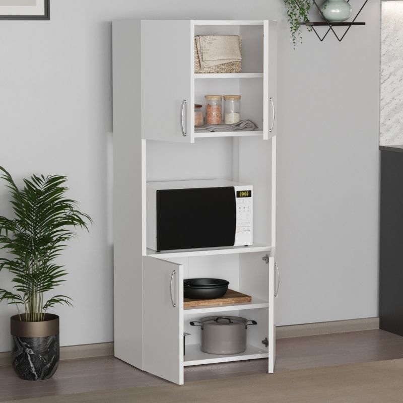 Ντουλάπα κουζίνας Armado  χρώμα λευκό 60x32x140εκ.