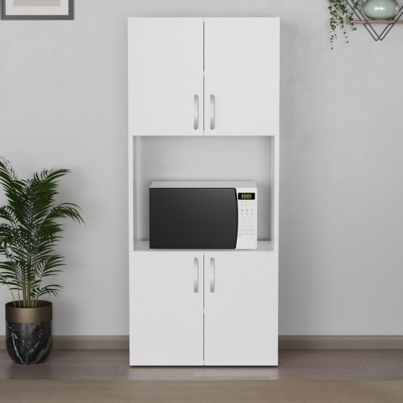 Ντουλάπα κουζίνας Armado  χρώμα λευκό 60x32x140εκ.