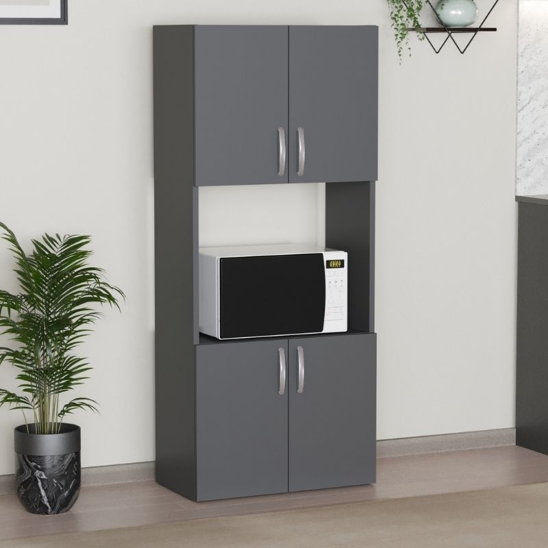 Ντουλάπα κουζίνας Armado  χρώμα ανθρακί 60x32x140εκ.