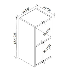 Κομοδίνο Vito  χρώμα ανθρακί 34x30x66,4εκ. - Pakobazaar