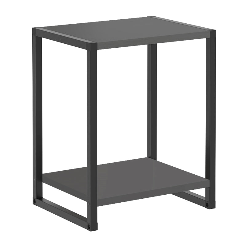 Κομοδίνο Gina  χρώμα ανθρακί - μαύρο 39x30x48εκ.