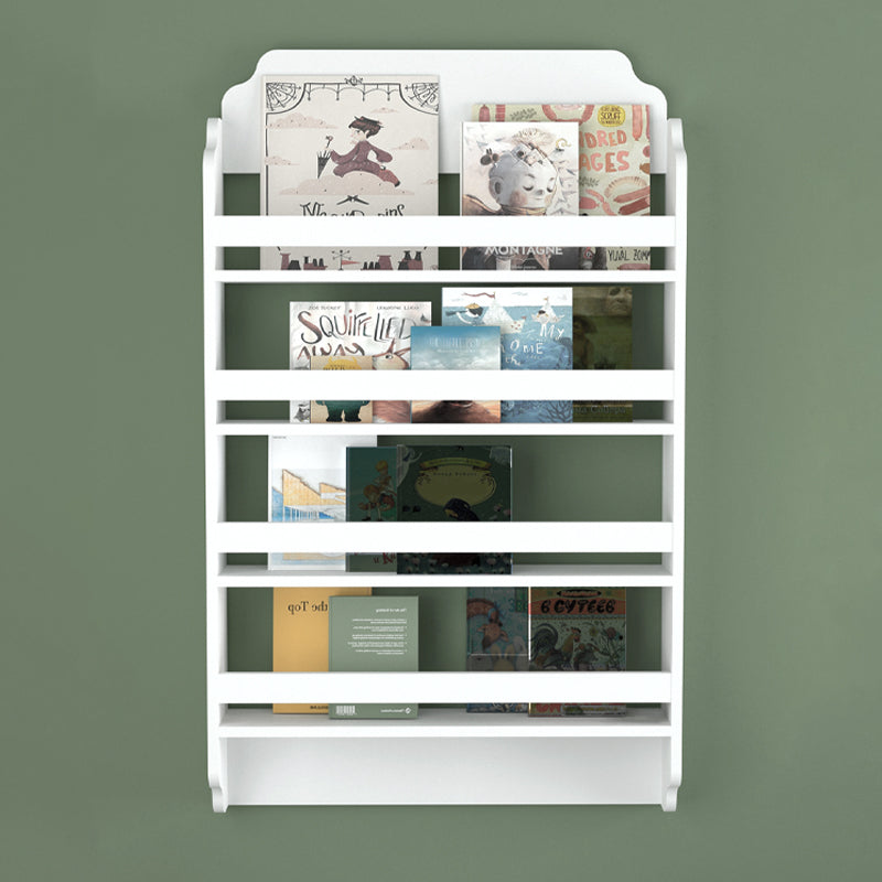 Επιτοίχια βιβλιοθήκη - ραφιέρα Montessori  χρώμα λευκό 80x15x132εκ. - Pakobazaar