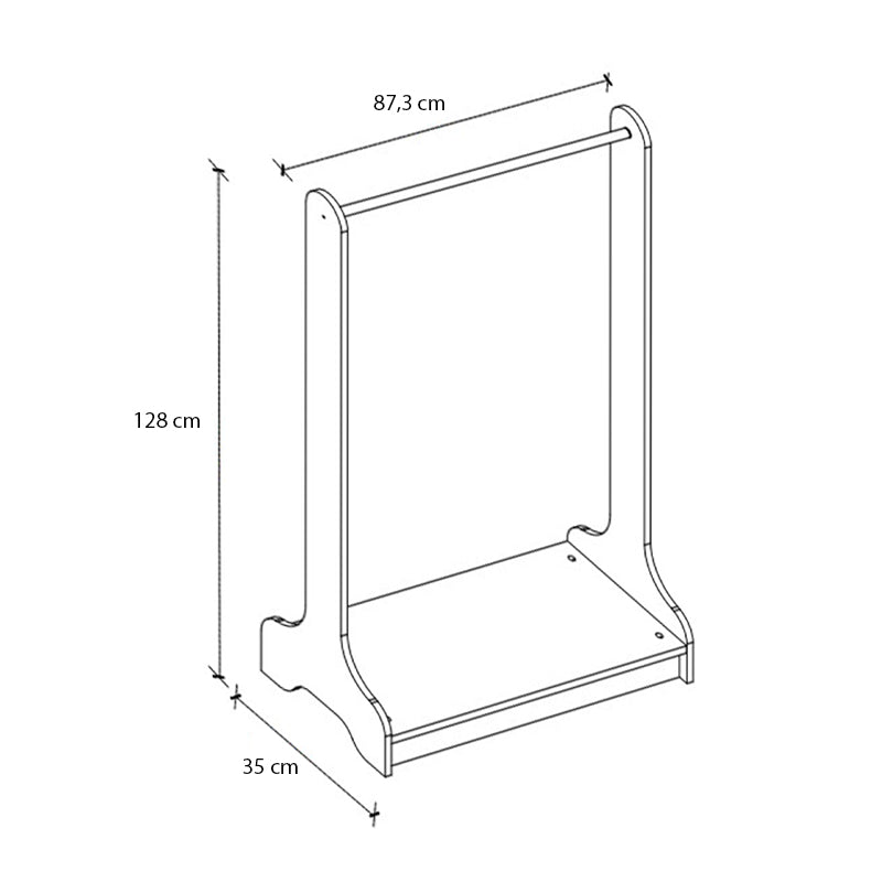 Έπιπλο εισόδου Belgum  χρώμα pine oak 87,3x35x128εκ.