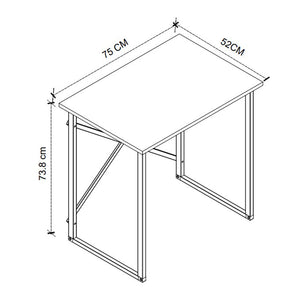 Γραφείο εργασίας Verne  χρώμα pine oak 75x52x73,8εκ. - Pakobazaar