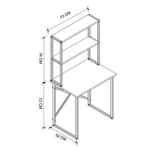 Γραφείο εργασίας Pope  χρώμα pine oak 73x52x146εκ.