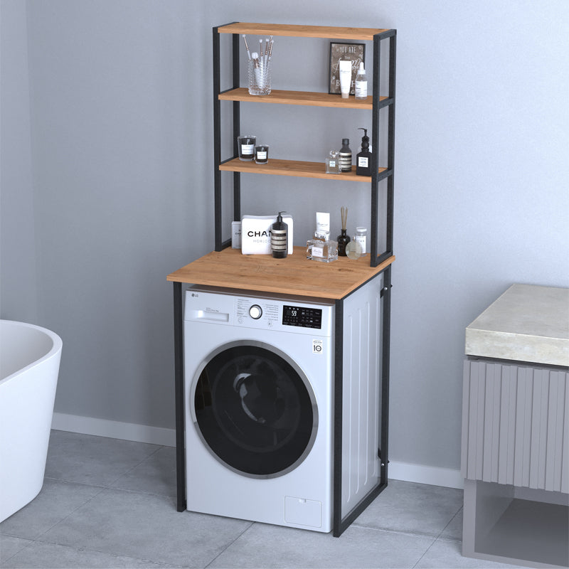 Έπιπλο πλυντηρίου Bobby  χρώμα pine oak 67x60x178εκ. - Pakobazaar