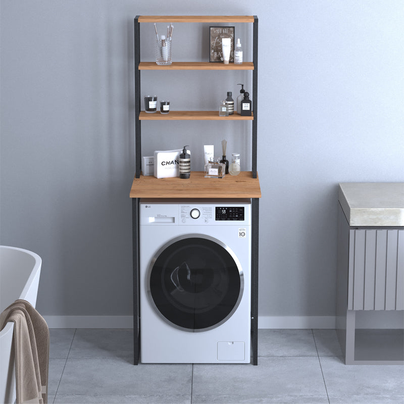 Έπιπλο πλυντηρίου Bobby  χρώμα pine oak 67x60x178εκ. - Pakobazaar