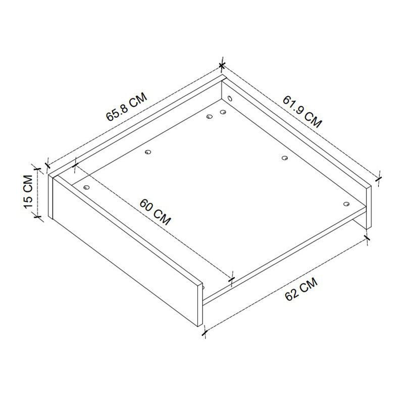 Βάση στήριξης πλυντηρίου - στεγνωτηρίου Sunta  χρώμα λευκό 65,8x61,9x15εκ.