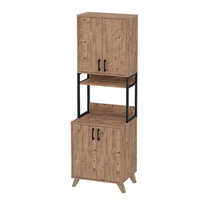 Έπιπλο κουζίνας Sedef  χρώμα pine oak 61x40x202,1εκ.