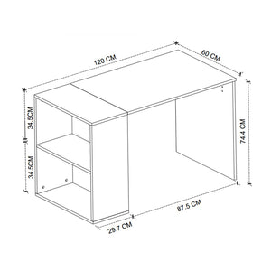 Γραφείο εργασίας Smyrna  χρώμα λευκό 120x60x74,4εκ. - Pakobazaar