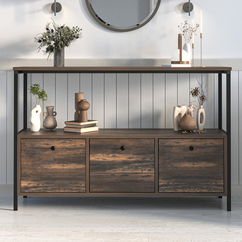 Μπουφές Mars  χρώμα rustic καρυδί 122x36x80,1εκ.