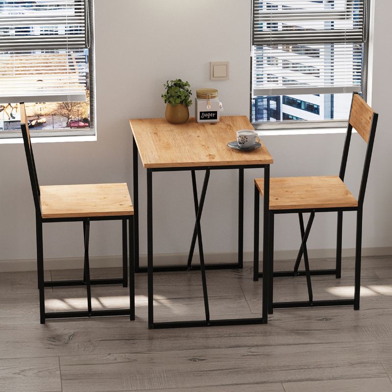 Τραπεζαρία Maysa  Σετ 3 τμχ χρώμα pine oak 72,5x52,5x71,8εκ.