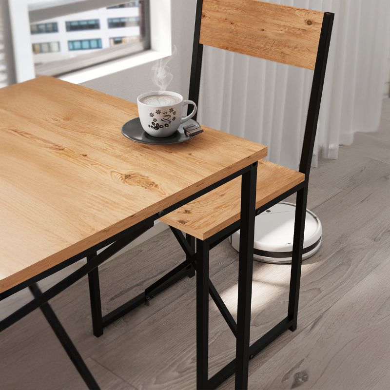 Τραπεζαρία Maysa  Σετ 3 τμχ χρώμα pine oak 72,5x52,5x71,8εκ.