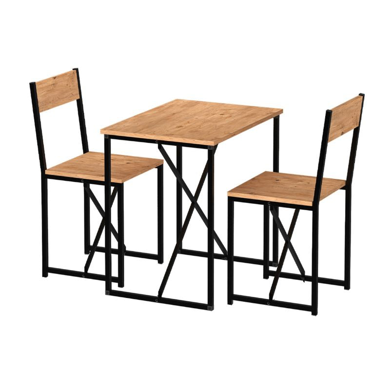 Τραπεζαρία Maysa  Σετ 3 τμχ χρώμα pine oak 72,5x52,5x71,8εκ.