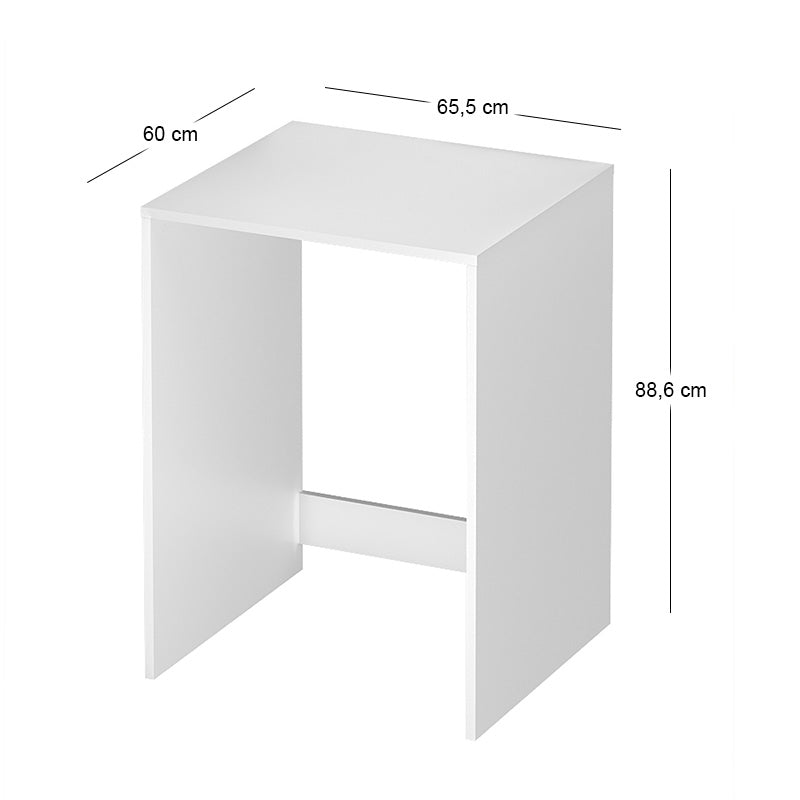 Έπιπλο πλυντηρίου Pinar  χρώμα λευκό 65,5x60x88,6εκ.