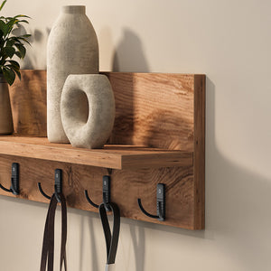 Κρεμάστρα τοίχου Kery  χρώμα pine oak 91x11x20εκ. - Pakobazaar