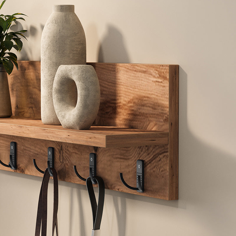 Κρεμάστρα τοίχου Kery  χρώμα pine oak 91x11x20εκ.